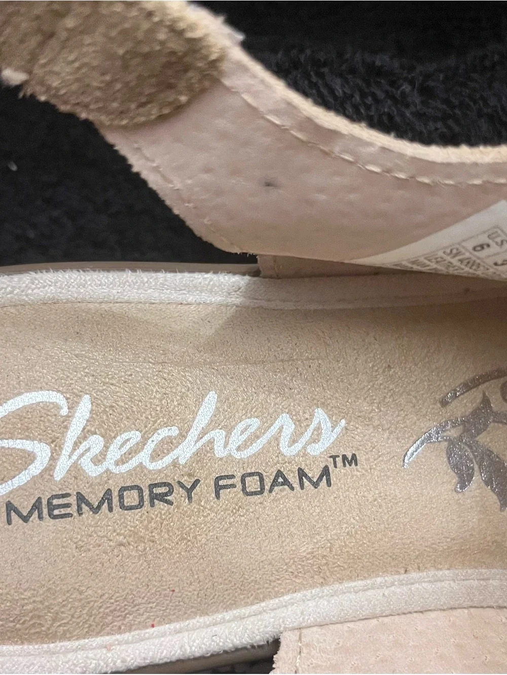 Skechers Womens Parallel Trapezoid Tan Suede Strappy Wedge Sandals